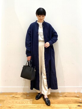 秋山 里織さん（レディース・158cm）の冬コーディネート