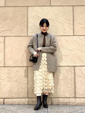 「URBAN RESEARCH ROSSO WOMEN（アーバンリサーチ　ロッソ）のアイテム（ブーツ）」を使った、saoriさん（レディース・158cm）の秋コーディネート