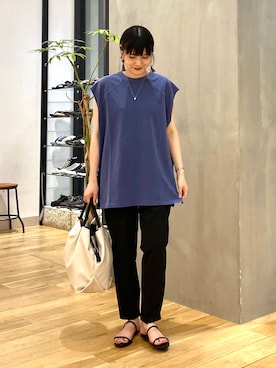 秋山 里織さん（レディース・158cm）の夏コーディネート