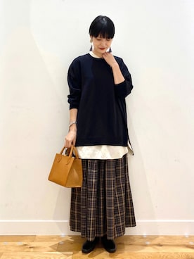 秋山 里織さん(レディース・158cm)の秋コーディネート