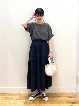 秋山 里織さん（レディース・158cm）の春コーディネート