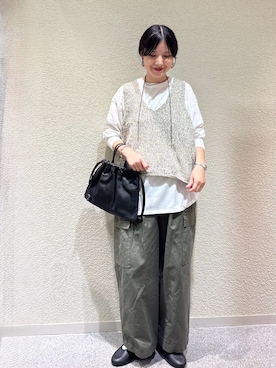 「アイテム（その他雑貨）」を使った、秋山 里織さん（レディース・158cm）の秋コーディネート