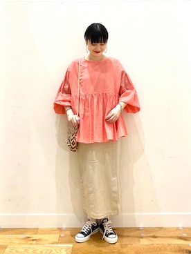 秋山 里織さん(レディース・158cm)の春コーディネート