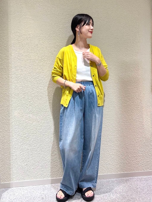 フェードデニムイージーパンツ