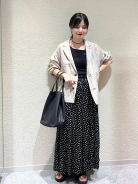 秋山 里織さん（レディース・158cm）の夏コーディネート