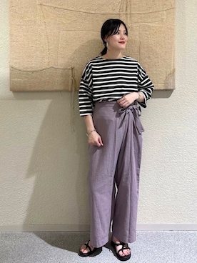 秋山 里織さん（レディース・158cm）の夏コーディネート