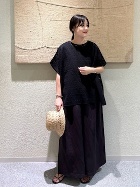 「アイテム（帽子）」を使った、秋山 里織さん（レディース・158cm）の秋コーディネート