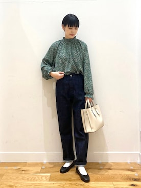 秋山 里織さん（レディース・158cm）の冬コーディネート