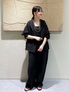 「旅行コーデ」｜「アイテム（サロペット/オーバーオール）」を使った、saoriさん（レディース・158cm）の夏コーディネート