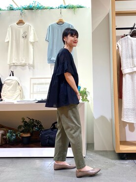 秋山 里織さん（レディース・158cm）の夏コーディネート