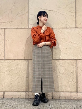 秋山 里織さん（レディース・158cm）の秋コーディネート