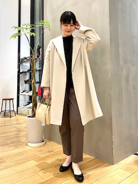 秋山 里織さん（レディース・158cm）の冬コーディネート