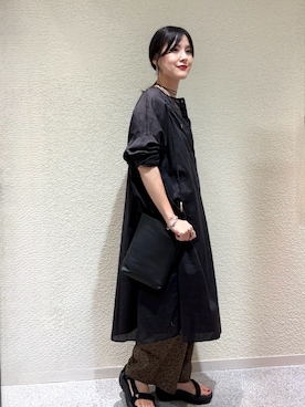 「かぐれ（カグレ）のアイテム（チュニック）」を使った、秋山 里織さん（レディース・158cm）の秋コーディネート