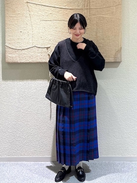 「アイテム（その他雑貨）」を使った、秋山 里織さん（レディース・158cm）の秋コーディネート