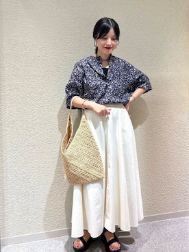 秋山 里織さん（レディース・158cm）の夏コーディネート