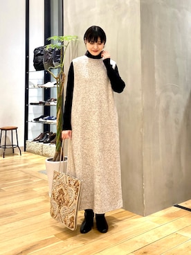 秋山 里織さん（レディース・158cm）の冬コーディネート