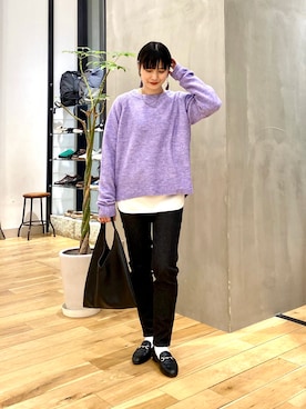 秋山 里織さん（レディース・158cm）の冬コーディネート