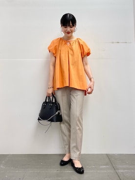 秋山 里織さん（レディース・158cm）の夏コーディネート