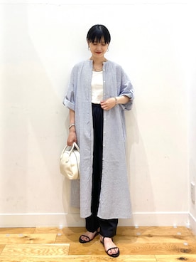 秋山 里織さん（レディース・158cm）の夏コーディネート