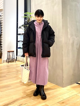 秋山 里織さん(レディース・158cm)の冬コーディネート