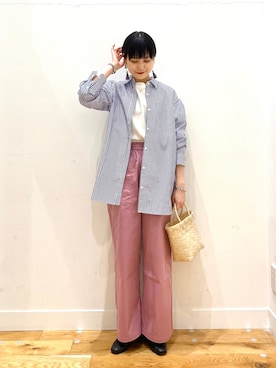 秋山 里織さん（レディース・158cm）の春コーディネート