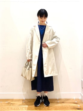 「KBF+（ケービーエフプラス）のアイテム」を使った、秋山 里織さん（レディース・158cm）の冬コーディネート