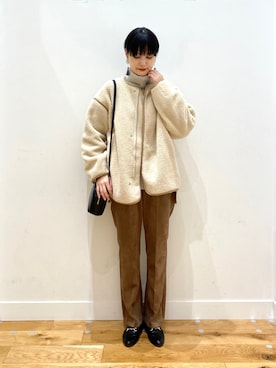 秋山 里織さん（レディース・158cm）の冬コーディネート