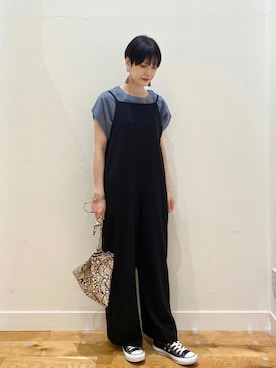 「CONVERSE（コンバース）のconverse（コンバース） ALL STAR OX（オールスターOX）（スニーカー）」を使った、秋山 里織さん（レディース・158cm）の夏コーディネート