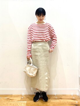 秋山 里織さん（レディース・158cm）の冬コーディネート