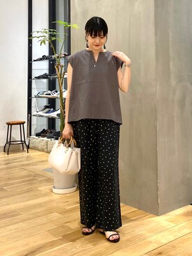 秋山 里織さん（レディース・158cm）の夏コーディネート