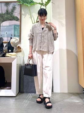 秋山 里織さん（レディース・158cm）の夏コーディネート