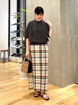 秋山 里織さん（レディース・158cm）の夏コーディネート