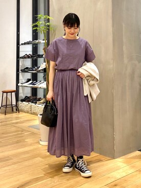 秋山 里織さん（レディース・158cm）の春コーディネート