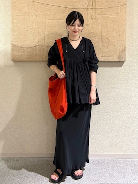 秋山 里織さん（レディース・158cm）の夏コーディネート