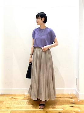 秋山 里織さん（レディース・158cm）の夏コーディネート