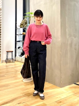 「マイベストコーデ2022」｜「アイテム（バレエシューズ）」を使った、saoriさん（レディース・158cm）の冬コーディネート