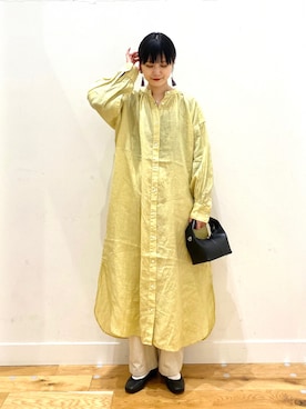 「KBF+（ケービーエフプラス）のアイテム」を使った、秋山 里織さん（レディース・158cm）の春コーディネート