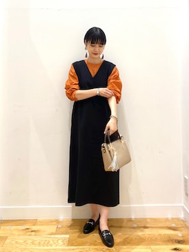 秋山 里織さん(レディース・158cm)の秋コーディネート