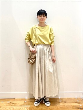 秋山 里織さん（レディース・158cm）の春コーディネート