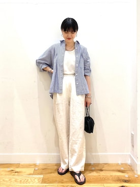 秋山 里織さん（レディース・158cm）の夏コーディネート