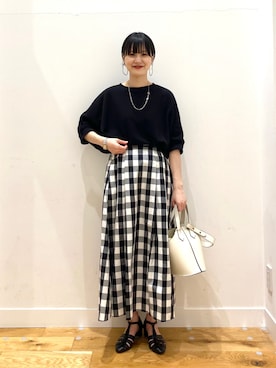 秋山 里織さん（レディース・158cm）の春コーディネート