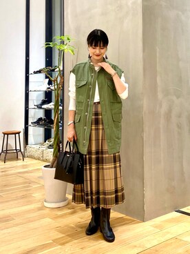 秋山 里織さん(レディース・158cm)の秋コーディネート