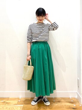 秋山 里織さん（レディース・158cm）の春コーディネート