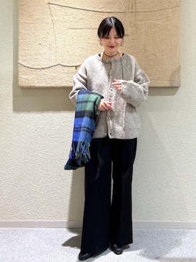 秋山 里織さん（レディース・158cm）の冬コーディネート