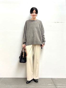 秋山 里織さん（レディース・158cm）の冬コーディネート