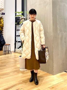 秋山 里織さん（レディース・158cm）の冬コーディネート