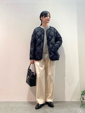 秋山 里織さん（レディース・158cm）の冬コーディネート