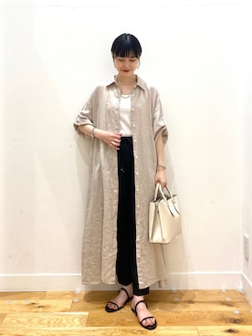 秋山 里織さん（レディース・158cm）の夏コーディネート