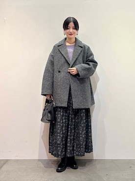 FORK&SPOON スライバーニットコートを使った人気ファッション