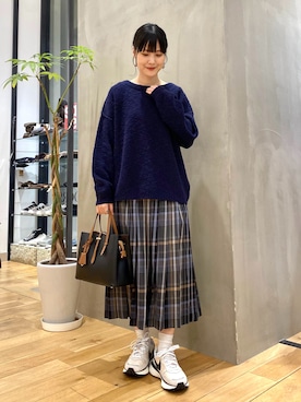 秋山 里織さん（レディース・158cm）の冬コーディネート